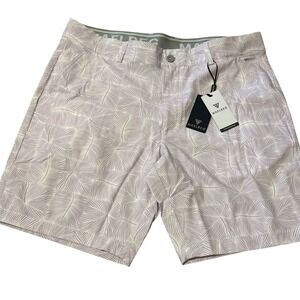 MAELREG Mens ProFlex Shorts Lavender Abstract Performance 4‎ Way Stretch Size 36